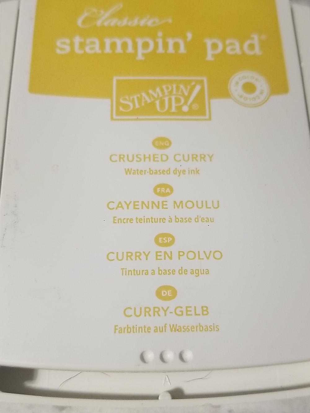 Stampin' Up! Crushed Curry Yellow Ink Pad